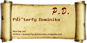 Péterfy Dominika névjegykártya